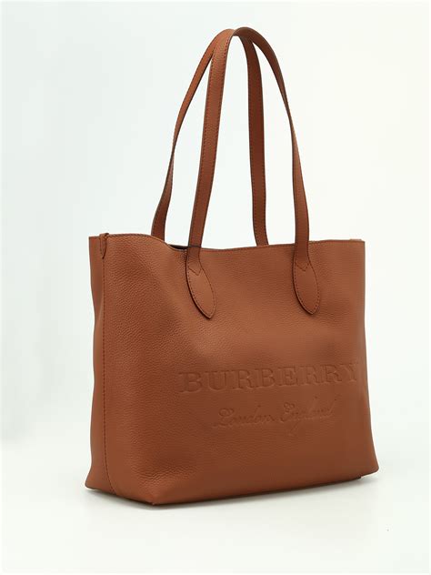 Burberry leather brown tote bag